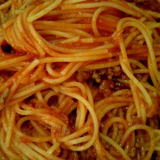 挽肉のトマトスパゲティ